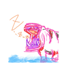 手描きの動物の日常行動（個別スタンプ：6）