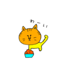 かぞく3にん、ねこ2ひき（個別スタンプ：27）