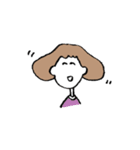 ふさふさボブの女の子（個別スタンプ：5）