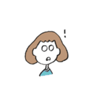 ふさふさボブの女の子（個別スタンプ：7）