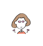 ふさふさボブの女の子（個別スタンプ：8）