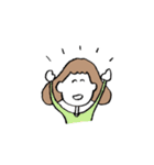 ふさふさボブの女の子（個別スタンプ：9）