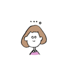 ふさふさボブの女の子（個別スタンプ：10）