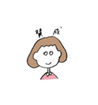 ふさふさボブの女の子（個別スタンプ：12）