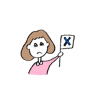 ふさふさボブの女の子（個別スタンプ：14）