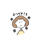 ふさふさボブの女の子（個別スタンプ：15）