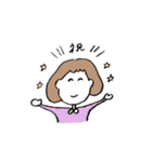 ふさふさボブの女の子（個別スタンプ：18）