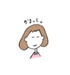 ふさふさボブの女の子（個別スタンプ：30）