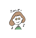 ふさふさボブの女の子（個別スタンプ：36）