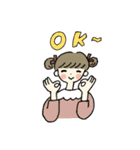 ゆるガール（個別スタンプ：3）