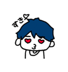 蒼い髪の男の子（個別スタンプ：3）