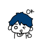 蒼い髪の男の子（個別スタンプ：9）