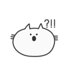 余白が多いねこ（個別スタンプ：5）