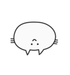余白が多いねこ（個別スタンプ：7）