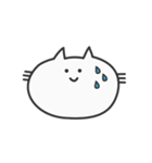 余白が多いねこ（個別スタンプ：8）