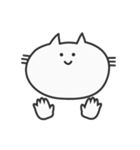 余白が多いねこ（個別スタンプ：12）