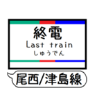 尾西線 津島線 駅名 シンプル＆いつでも（個別スタンプ：35）