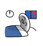 顔が横の人（個別スタンプ：22）