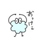 わたあめくんとうさ紳士（個別スタンプ：1）