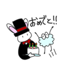 わたあめくんとうさ紳士（個別スタンプ：36）