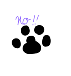 肉球とおしゃれな筆記体（個別スタンプ：9）