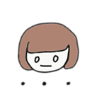 おかっぱのゆるい女の子（個別スタンプ：6）