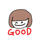 おかっぱのゆるい女の子（個別スタンプ：13）