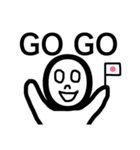顔と文字のシンプルスタンプ（個別スタンプ：12）