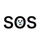 顔と文字のシンプルスタンプ（個別スタンプ：32）