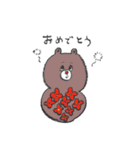 使えるスタンプ ダルマくま（個別スタンプ：34）