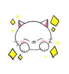 糸目にゃんこ(白)（個別スタンプ：4）