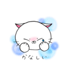 糸目にゃんこ(白)（個別スタンプ：10）