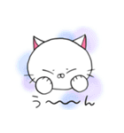 糸目にゃんこ(白)（個別スタンプ：14）