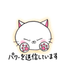 糸目にゃんこ(白)（個別スタンプ：23）