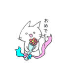 白いもちゃねこ（個別スタンプ：32）