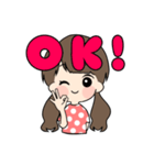 ふたつしばりの女の子（個別スタンプ：2）