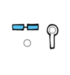 まつげちゃん と めがねくん（個別スタンプ：16）