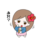 方言を話す女の子（岡山弁）（個別スタンプ：1）