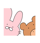 なかよしなうさぎとくま（個別スタンプ：40）