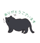 もっちり黒猫の可愛くて使いやすいスタンプ（個別スタンプ：2）
