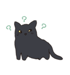 もっちり黒猫の可愛くて使いやすいスタンプ（個別スタンプ：7）