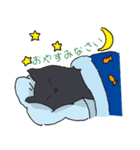 もっちり黒猫の可愛くて使いやすいスタンプ（個別スタンプ：8）