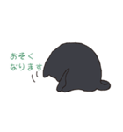 もっちり黒猫の可愛くて使いやすいスタンプ（個別スタンプ：36）