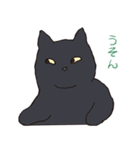 もっちり黒猫の可愛くて使いやすいスタンプ（個別スタンプ：40）