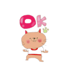 ちょっと前向きねこにゃん（個別スタンプ：5）