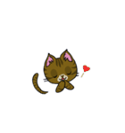勇者を目指す猫と仲間たち。大鎌使い（個別スタンプ：1）