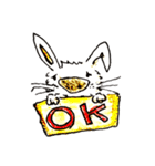 うさぎみたいなやつ。（個別スタンプ：4）