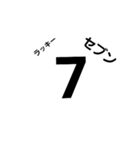 数字や英語（個別スタンプ：7）