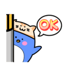 ねこ乗せペンギン（個別スタンプ：15）