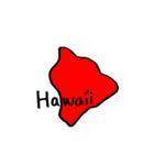 ハワイ語のシンプルスタンプ（個別スタンプ：8）